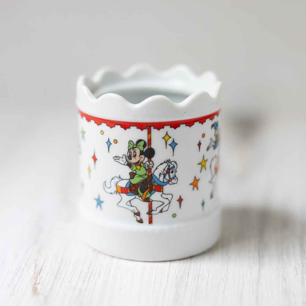 Disneyland Disney World planter cup carousel Mickey Minnie Donald Goofy vintage - Picture 2 of 6